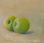 Two apples- Still life painting by Isabel Ferreira